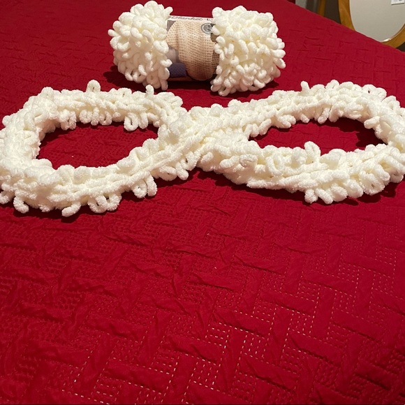 Ivory Handmade Infinity Scarf - Picture 1 of 5